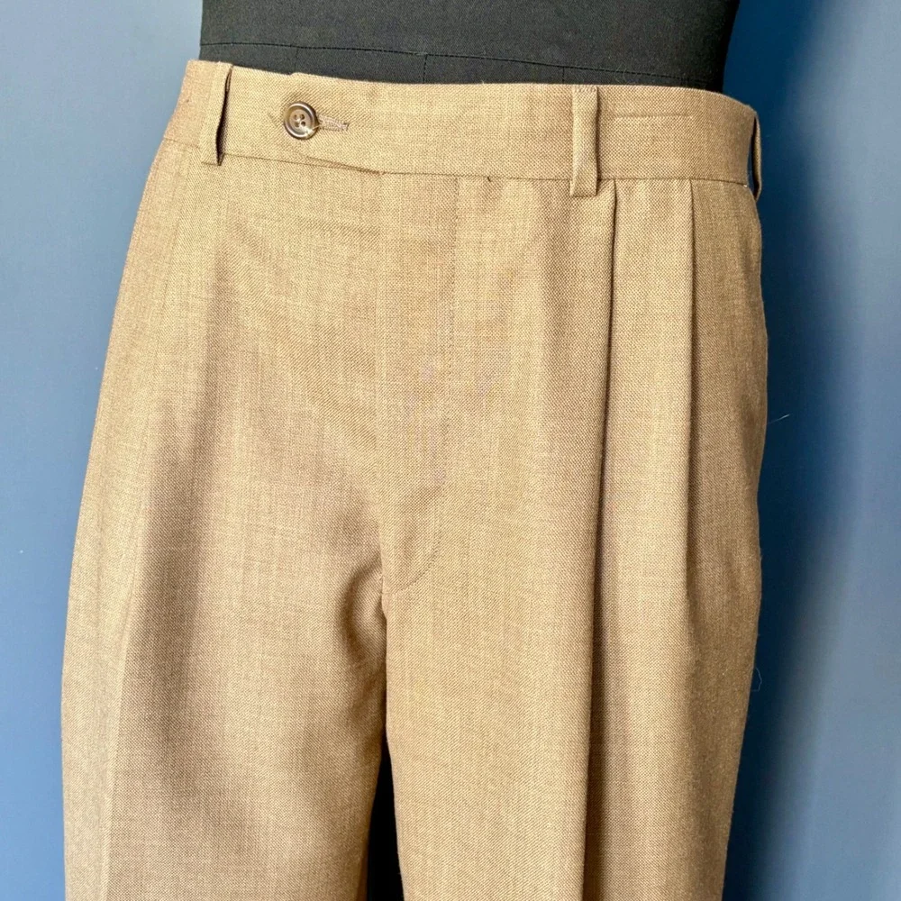 Vintage 1998 Ralph Ralph Lauren Dress Pants | 32x30 | Tan Pleated Cuffed Canada